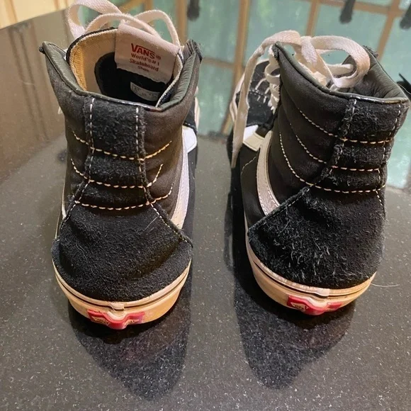 VANS Black HIGH-TOP SKATE SHOES size 9.5 W - Picture 3 of 7